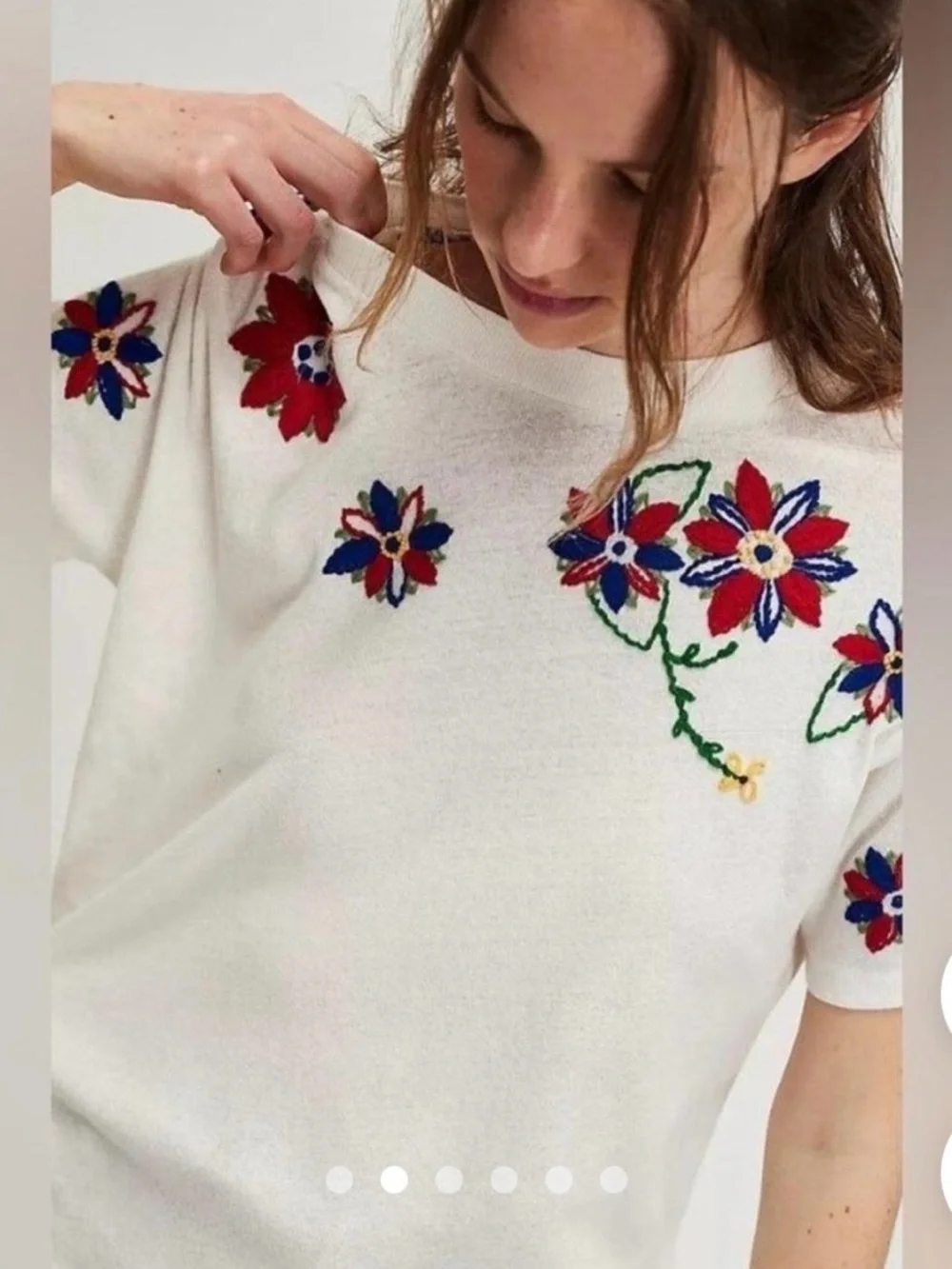 Free People Petal Stitch Tissue Tee NWT - Picture 1 of 4